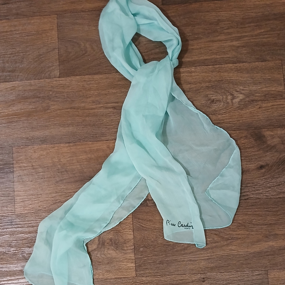 Vintage Pierre Cardin Paris Sheer Scarf.